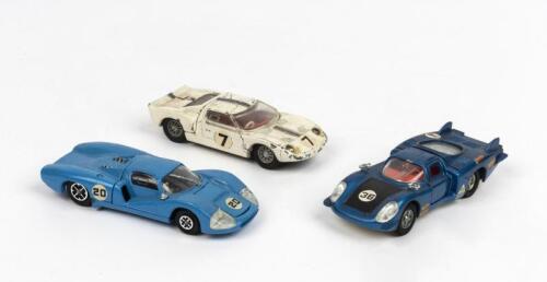 DINKY: Three 1:43 scale Dinky Toys models. Alfa Romeo, Ford, Matra models