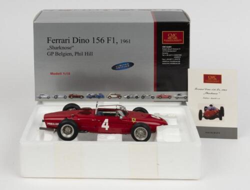 FERRARI: A Limited Edition 1:18 scale CMC Ferrari Dino 156 F1 "Sharknose" #4 Phil Hill - GP Belgium 1961 Winner with CoA
