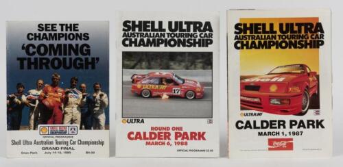 A.T.C.C: Three 1980's CALDER PARK and Oran Park AT.C.C Official Programmes. 1987, 1988 & 1990 Official Programmes