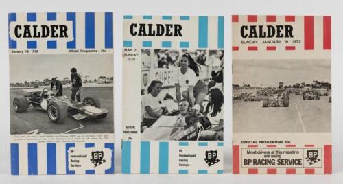 CALDER PARK: Three Calder park Official Programmes. 1970's Official Programmes