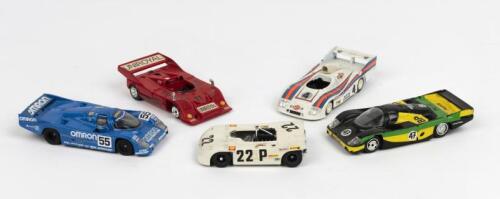 PORSCHE: Five 1:43 scale Porsche models by various model manufacturers. Porsche 936, 956, 962 models