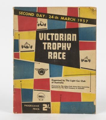 VICTORIAN TROPHY RACE: An original 'Second Day: 24th March 1957 VICTORIAN TROPHY RACE' Programme from Albert Park