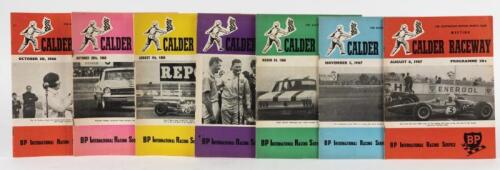 CALDER: A collection of seven 'CALDER RACEWAY' Official Programmes from the 1960's