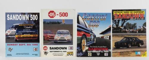 SANDOWN: Four 1980's Official Programmes from Sandown Raceway. 'Castrol 500 - The Classic Aussie Race, SANDOWN SEPTEMBER 13, 1987' Official Programme