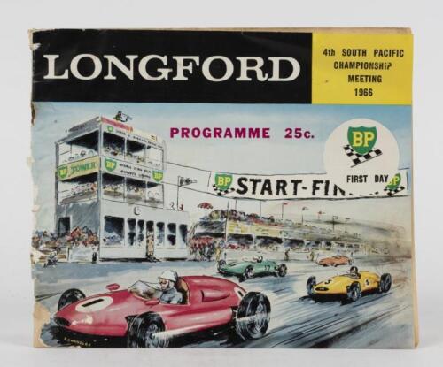 LONGFORD: A 1966 'LONGFORD' Official Programme for the 4th South Pacific Championship Meeting