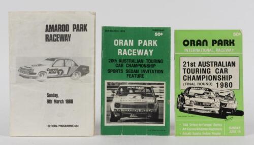 A.T.C.C: Three Australian Touring Car Championship Programmes. Amaroo Park & Oran Park Official Programmes