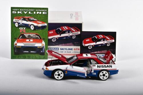 NISSAN: A 1:18 scale Biante Classics Nissan Skyline GTR as driven to victory by Jim Richards and Mark Skaife at the 1991 Bathurst Tooheys 1000. Limited Edition 3581/4626