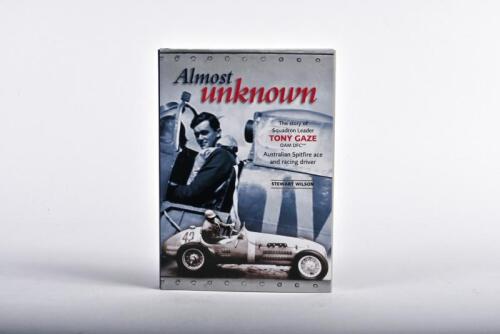 GAZE: 'ALMOST UNKNOWN - The story of Tony Gaze' hardcover book by Stewart Wilson. Insert card signed by Tony Gaze