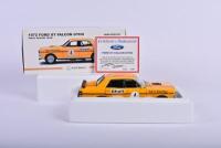 FORD: A 1:18 scale Autoart 1972 Ford XY Falcon GTHO as driven by Norm Beechey. Model and CoA signed by Norm Beechey