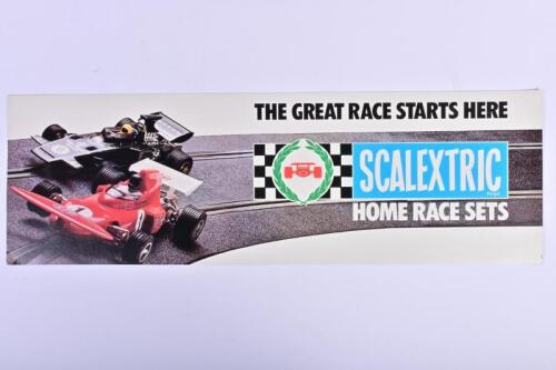 SCALEXTRIC: A Scalextric promotional poster - 'THE GREAT RACE STARTS HERE'
