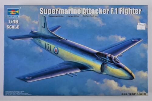 TRUMPETER: A 1:48 scale Supermarine Attacker F.1 Fighter boxed model kit