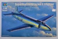 TRUMPETER: A 1:48 scale Supermarine Attacker F.1 Fighter boxed model kit