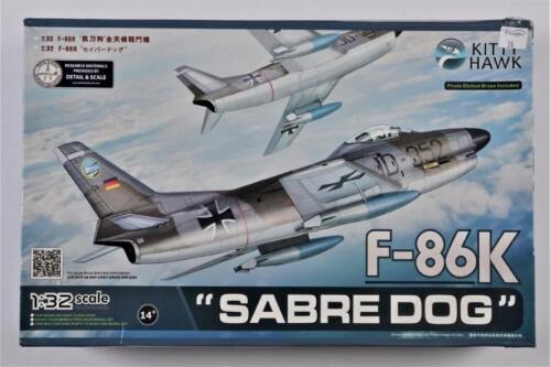 KITTY HAWK: A 1:32 scale F-86K "SABRE DOG" boxed model kit