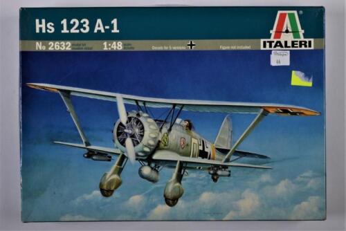 ITALERI: A 1:48 scale Hs 123 A-1 boxed model kit