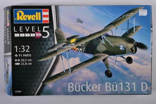 REVELL: A 1:32 scale B&uuml;cker B&uuml; 131 D boxed model kit