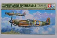 TAMIYA: A 1:48 scale Supermarine Spitfire Mk.I boxed model kit