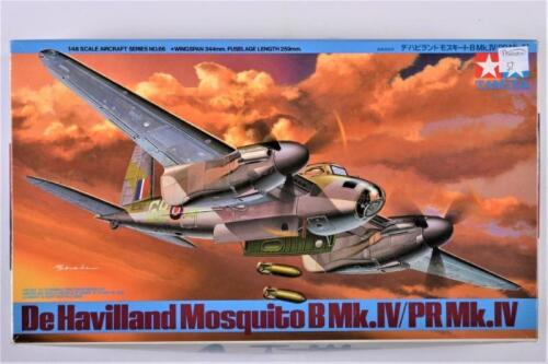 TAMIYA: A 1:48 scale DeHavilland Mosquito B Mk.IV/PR Mk.IV boxed model kit
