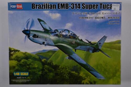 HOBBY BOSS: A 1:48 scale Brazilian EMB-314 Super Tucano boxed model kit