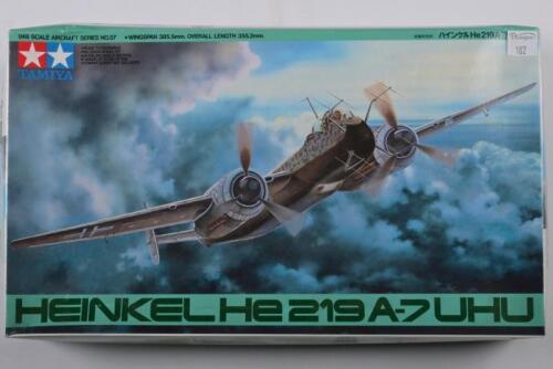 TAMIYA: A 1:48 scale Heinkel He219 A-7 UHU boxed model kit