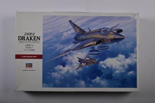 HASEGAWA: A 1:48 scale J35F/J Draken boxed model kit