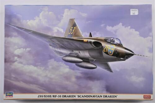 HASEGAWA: A 1:48 scale Limited edition J35/S35E/RF-35 Draken "Scandinavian Draken" boxed model kit