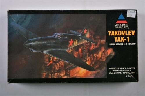 ACCURATE MINIATURES: A 1:48 scale Yakovlev YAK-1 boxed model kit