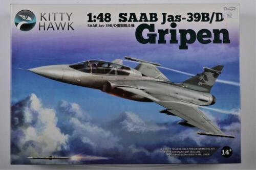 KITTY HAWK: A 1:48 scale Saab Jas-39B/D Gripen boxed model kit