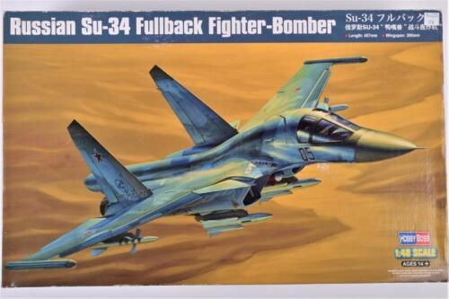 HOBBY BOSS: A 1:48 scale Russian Su-34 Fullback Fighter-Bomber boxed model kit