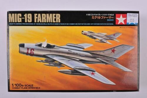 TAMIYA: A 1:100 scale MiG-19 Farmer boxed model kit