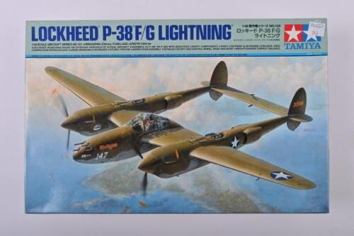 TAMIYA: A 1:48 scale Lockheed P-38 F/G Lightning boxed model kit