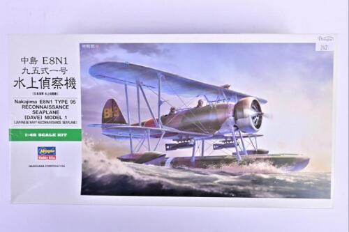 HASEGAWA: A 1:48 scale Nakajima E8N1 Type 95 Reconnaissance seaplane (DAVE) Model 1 boxed model kit