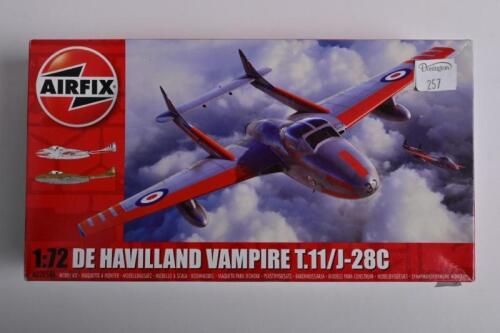 AIRFIX: A 1:72 scale De Havilland Vampire T.11/J-28C boxed model kit
