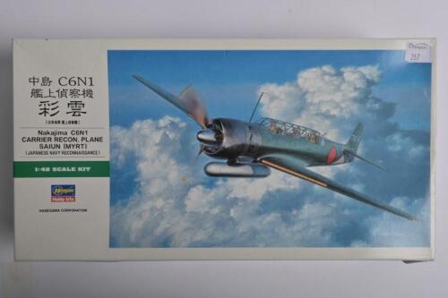 HASEGAWA: A 1:48 scale Nakajima C6N1 Carrier Reconnaissance plane Saiun (MYRT) boxed model kit