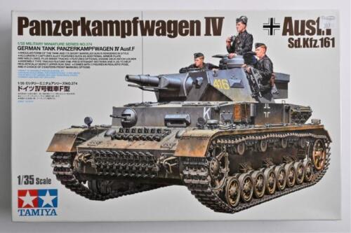 TAMIYA: A 1:35 scale Panzerkampfwagen IV Ausf.F Sd.Kfz.161 German tank boxed model kit