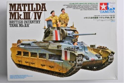 TAMIYA: A 1:35 scale Matilda Mk.III/IV British infantry tank Mk.IIA boxed model kit
