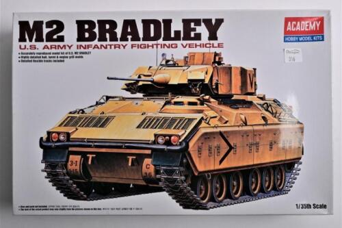 ACADEMY: A 1:35 scale M2 Bradley U.S. Army infantry fighting vehicle boxed model kit