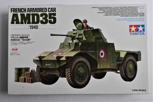 TAMIYA: A 1:35 scale AMD35 French armoured car "1940" boxed model kit