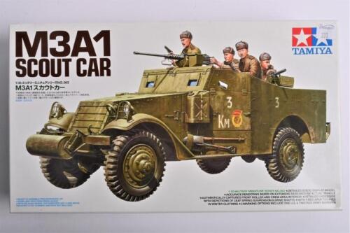 TAMIYA: A 1:35 scale M3A1 scout car boxed model kit