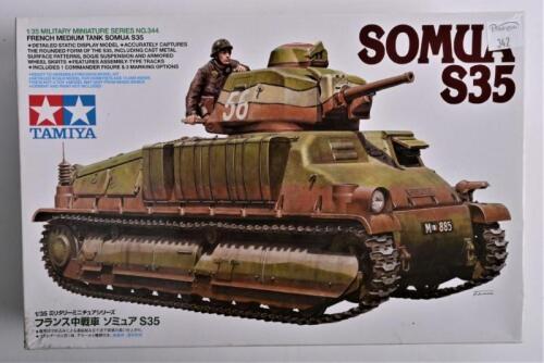 TAMIYA: A 1:35 scale Somua S35 French medium tank boxed model kit