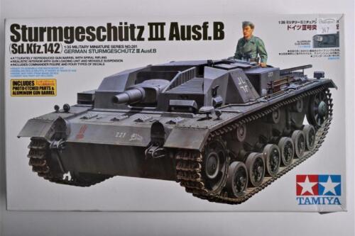 TAMIYA: A 1:35 scale German Sturmgeschutz III Ausf.B Sd.Kfz.142 boxed model kit