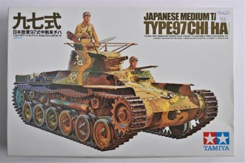 TAMIYA: A 1:35 scale Japanese medium tank Type 97 CHI-HA boxed model kit