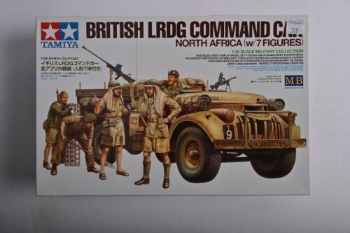 TAMIYA: A 1:35 scale British LRDG command car North Africa boxed model kit