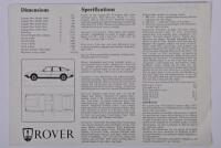 ROVER: Two Rover 3500-V8 sales brochures - 2