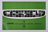 FERRARI: A superb and original Ferrari '250 granturismo cabriolet pininfarina' sales brochure. Circa 1950's - 1960's