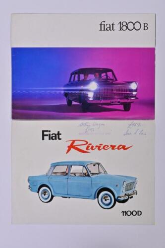 FIAT: Two Fiat sales brochures. Fiat 1100D & 1800 B