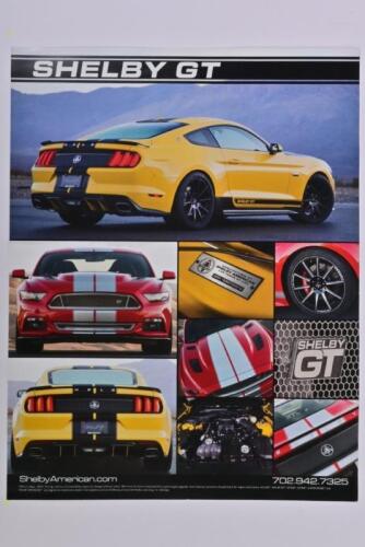SHELBY: A 2015 Shelby GT colour sales brochure as produced by Shelby American