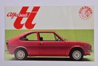 ALFA ROMEO: An original Alfa Romeo Alfasud ti colour sales brochure. English text