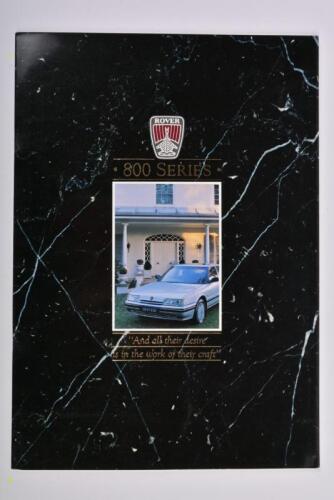ROVER: A 1987 ROVER 800 Series sales brochure. 825 Si & 825 Si Special models