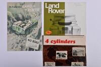 LAND ROVER: Three Land Rover items. Land Rover sales brochures and advertisement