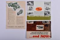 LAND ROVER: Three Land Rover items. Land Rover sales brochures and advertisement - 5